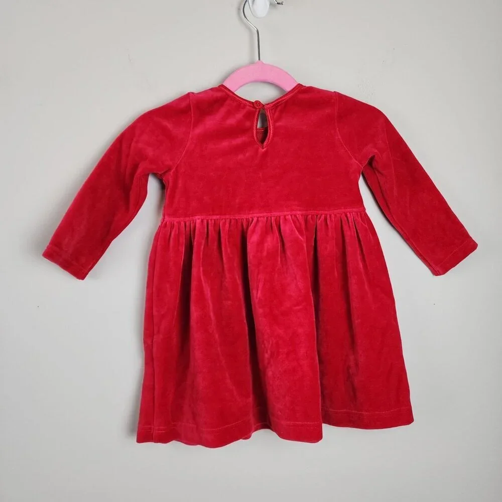 Hanna Andersson Red Velvet Toddler Dress Size 80 / 18-24 Holiday